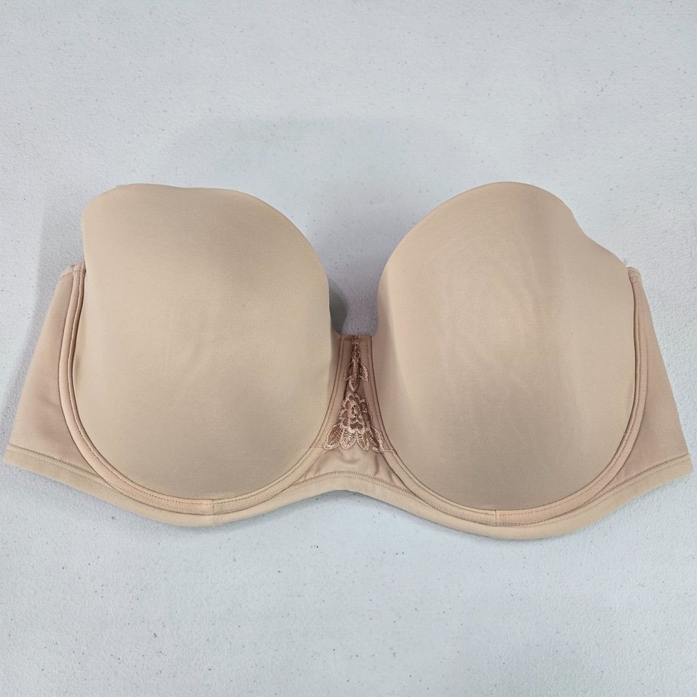 Vanity Fair Women Bra 40D Beige Beige Underwire Lined Beauty Back NO STRAPS